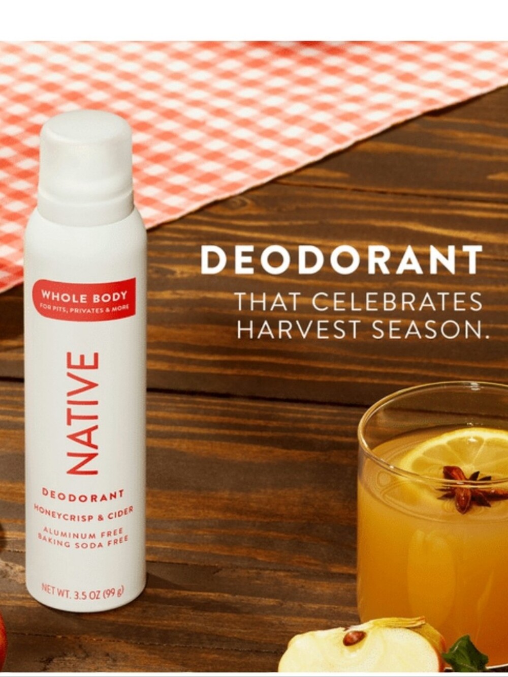 Native Honeycrisp & Cider Deodorant Spray